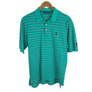PO774 Men’s Polo Ralph Lauren Striped Pima Cotton Golf polo Shirt M